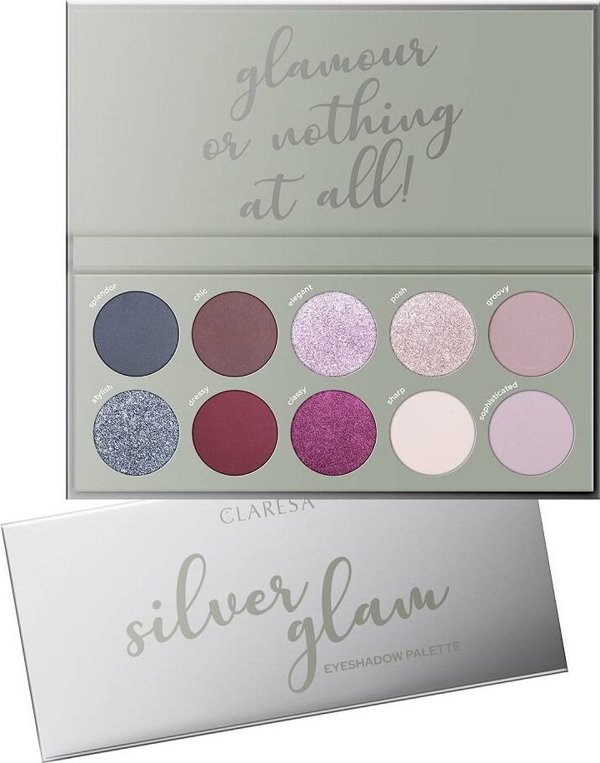 Claresa Claresa Παλέτα σκιών ματιών Silver Glam 12g
