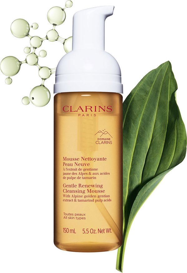Clarins Gentle Renewing Cleansing Mousse Απαλός Αφρός Καθαρισμού Προσώπου Για Όλους Τους Τύπους Δέρματος 150ml