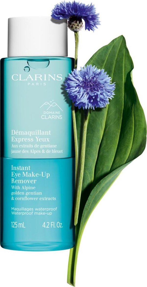 Clarins Instant Eye Make-Up Remover, Διφασικό Ντεμακιγιάζ Ματιών για Όλους τους Τύπους Δέρματος, 125ml