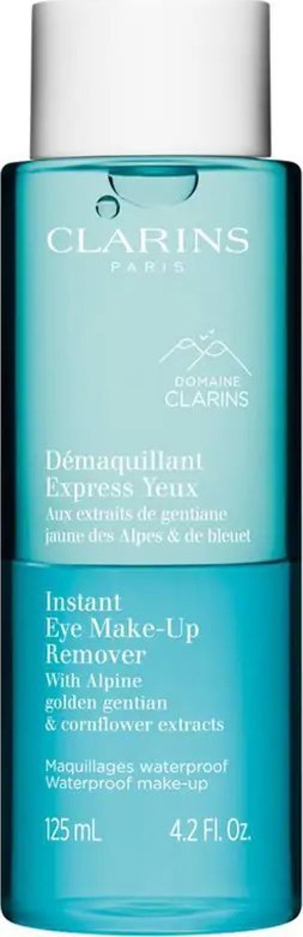 Clarins Instant Eye Make-Up Remover, Διφασικό Ντεμακιγιάζ Ματιών για Όλους τους Τύπους Δέρματος, 125ml