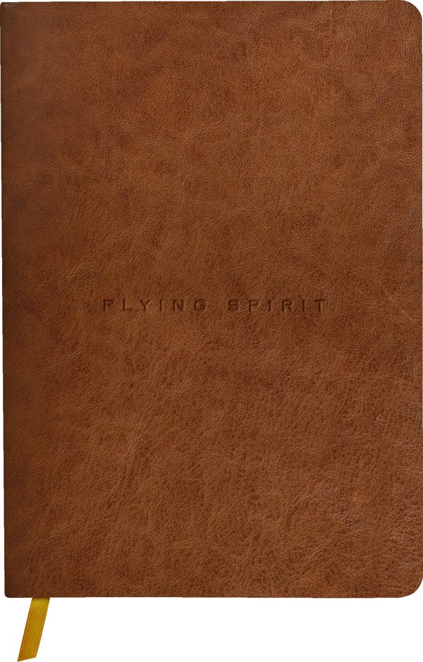 Clairefontaine Flying Spirit Δερμάτινο Σημειωματάριο A5, 14,8x21cm, Γραμμωτό 180 σελίδες, 90 φύλλα, το χαρτί είναι ελεφαντόδοντο, παραδίδεται σε κουτί