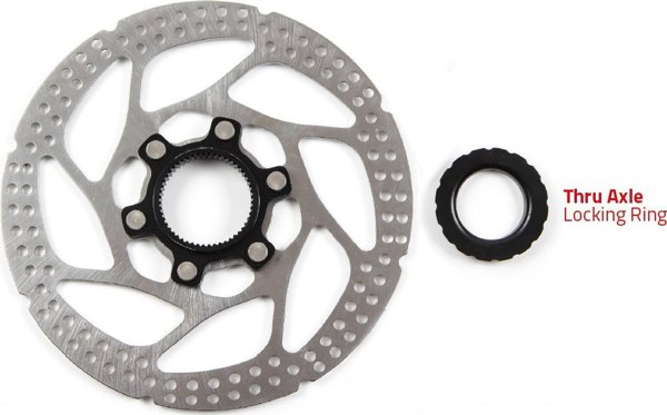 Clarks Δισκόπλακα Ποδηλάτου C-CL-180mm, Centerlock, Συμβατό με Thru Axle, Ασημί
