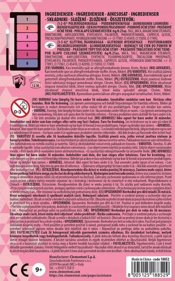 Clementoni Crazy Chic Παλέτα Μακιγιάζ Pink Power 18852