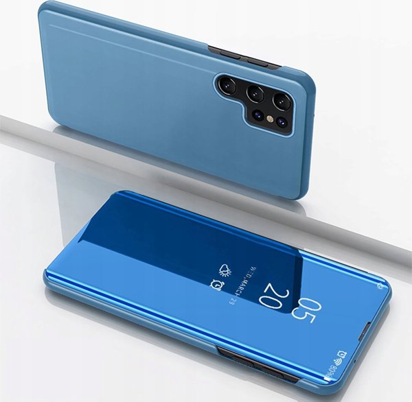 Θήκη Clear View Case για Samsung Galaxy S25 Ultra με καπάκι - μπλε