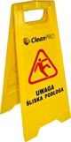CleanPRO Πινακίδα Προειδοποίησης Ολισθηρού Πατώματος, Πτυσσόμενη, Κίτρινη