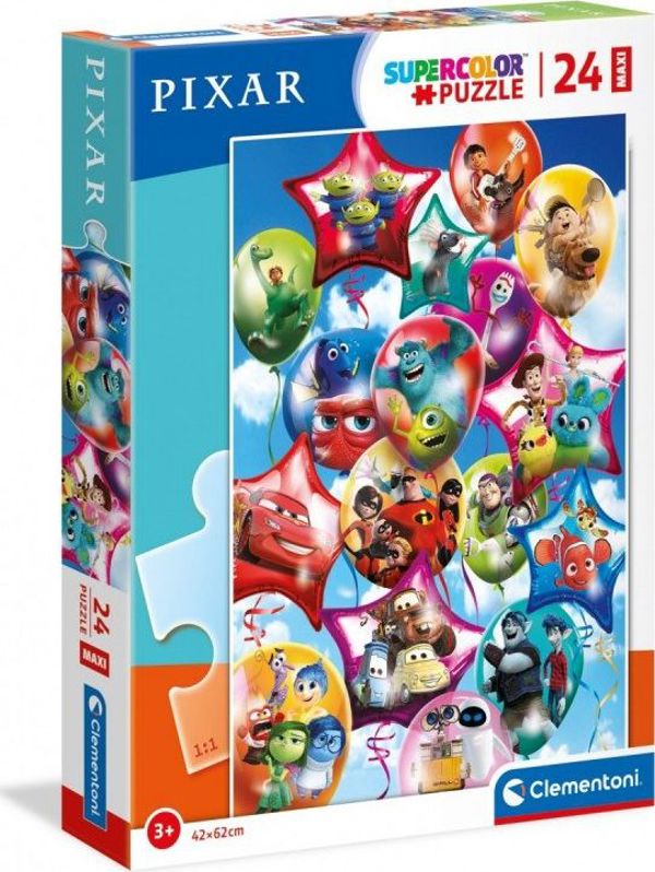 Clementoni Παζλ 24 Maxi Δαπέδου Pixar Party, 62x42cm, 24 Κομμάτια, Για Παιδιά Από 3 Ετών