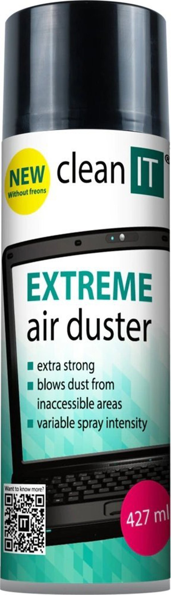 Clean It Συμπιεσμένος Αέρας Καθαρισμού Extreme 500g, Μη Εύφλεκτο