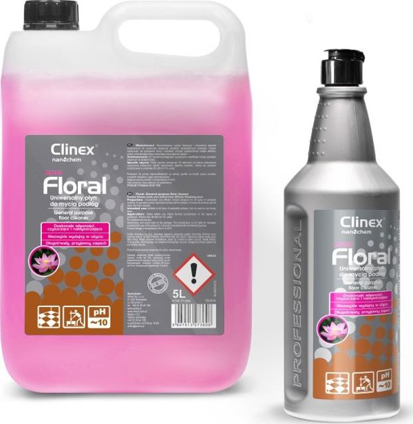 Clinex Floral Blush Υγρό Καθαρισμού Δαπέδων 10L - Συμπυκνωμένο Καθαριστικό Χωρίς Ραβδώσεις