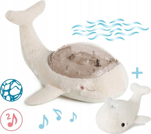 Cloud B Cloud b Tranquil Whale Σετ Φωτιστικό και Κουδουνίστρα λευκό