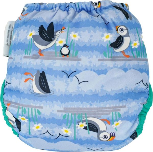 Close Caboo Επαναχρησιμοποιούμενη Πάνα Pop-in AIO, Blue Puffin, Ρυθμιζόμενη 4.5-16kg