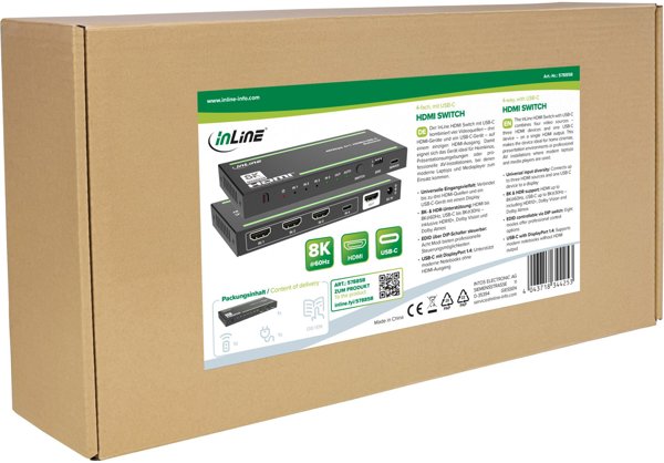 Club 3D HDMI Switch 4-Way 8K 60Hz 48Gb/s με USB-C
