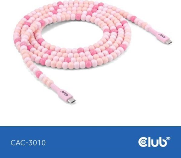 Club 3D Καλώδιο USB CAC-3010, USB-C σε USB-C, 1m, Μαύρο