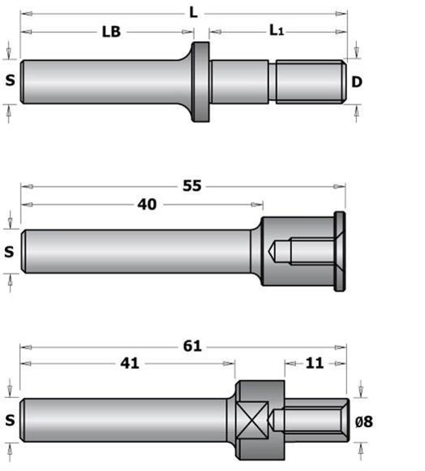 CMT Στέλεχος χωρίς ρουλεμάν 26mm CMT