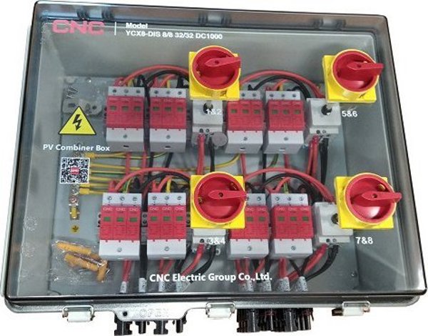CNC PV atjungimo skydelis, DC 8in-8out, IP66