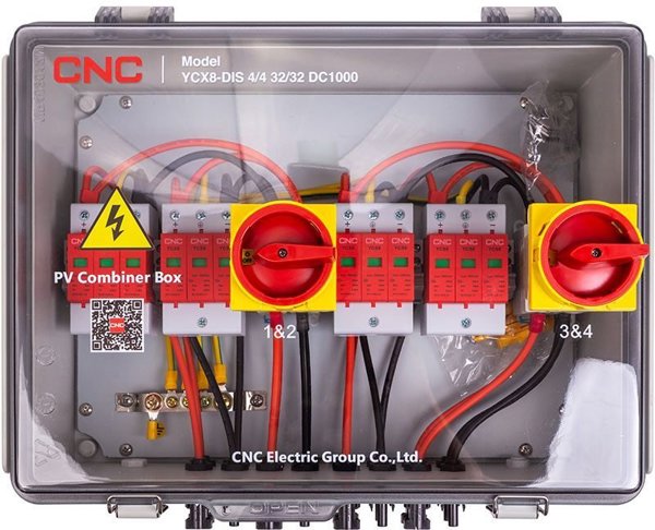 CNC CNC PV atjungimo skydelis, DC 4in-4out, IP66