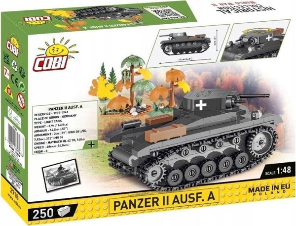 Cobi WWII Panzer II Ausf. A Άρμα Μάχης, Σετ Δομικών Στοιχείων 250 Τεμαχίων