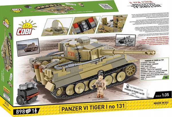 Cobi Panzer VI Tiger I 131 - Μοντέλο Στρατιωτικό Τανκ με Τούβλα Δόμησης