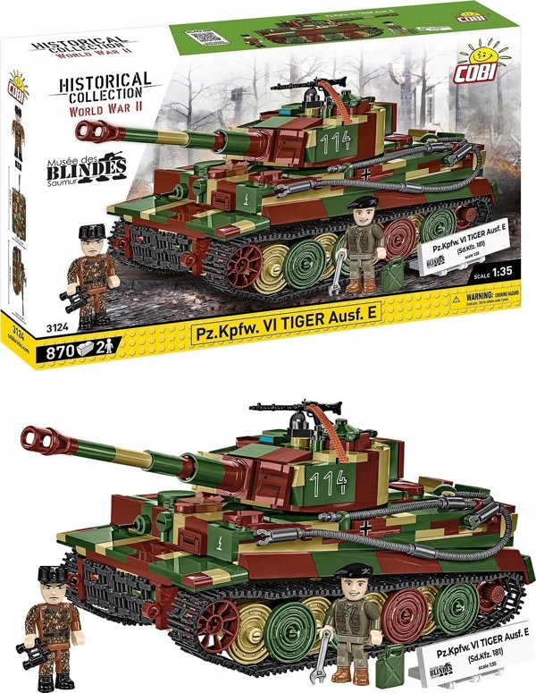 Cobi Pz.Kpfw. VI Tiger Ausf. E Σετ Κατασκευής με Τουβλάκια, 870 Τεμάχια