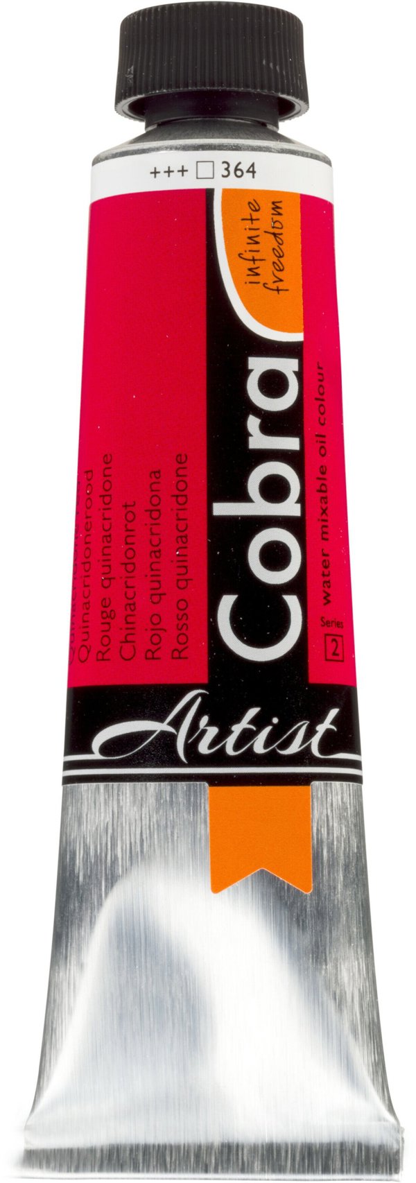 Cobra Artist Water-Mixable Oil Colour Tube Quinacridone Red 364