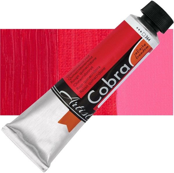 Cobra Artist Water-Mixable Oil Colour Tube Quinacridone Red 364