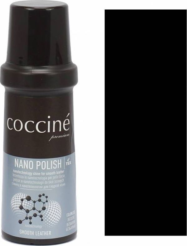 Coccine Nano Polish Αυτογυαλιστερή Πάστα για Λεία Δέρματα, Μαύρη, 75ml