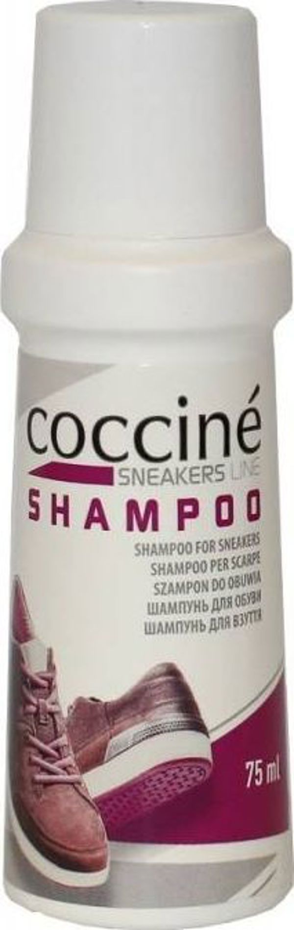 Coccine Shampo Υγρό Καθαριστικό Παπουτσιών, Αφρός για Σουέτ & Βελούδο, 75ml