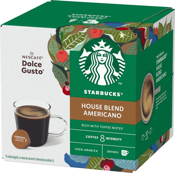 Κάψουλες καφέ συμβατές με NESCAFE(r) Dolce Gusto(r) Starbucks House Blend Grande, 12 τεμ.