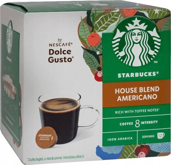 Κάψουλες καφέ συμβατές με NESCAFE(r) Dolce Gusto(r) Starbucks House Blend Grande, 12 τεμ.