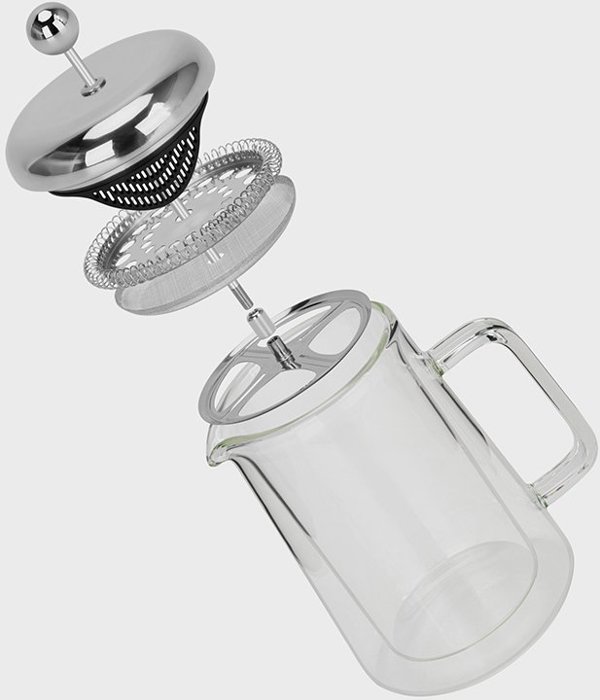 Coffe pot 600ml double glass FIS9125 (4895204191250)