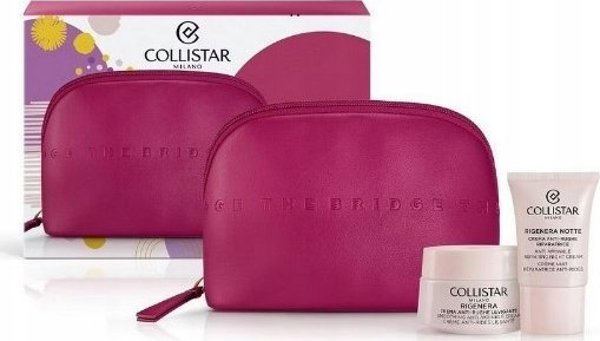 Σετ καλλυντικών Collistar: Collistar Rigenera: κρέμα, 50 ml + νυχτερινή κρέμα, 15 ml + καλλυντική τσάντα