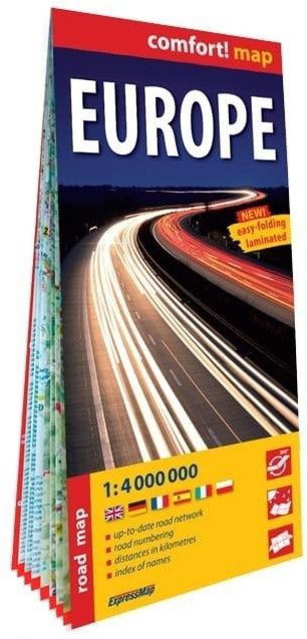 Comfort!map Europa (Europe) 1:4 000 000 lam w.2025