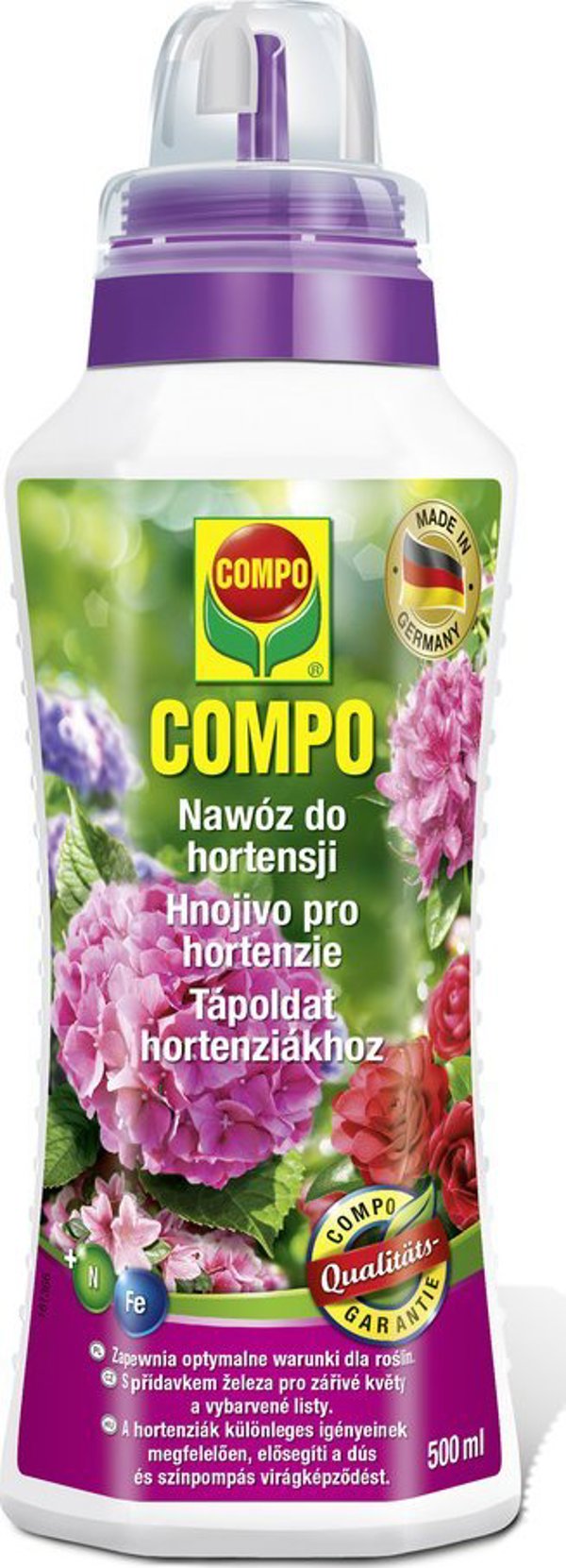 COMPO Λίπασμα για ορτανσίες, αζαλίες και ροδόδεντρα 500ml