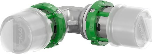 Comap Πρεσαριστό Γόνατο Διπλής Όψης 50x4mm, Εξάρτημα Υδραυλικών Εγκαταστάσεων