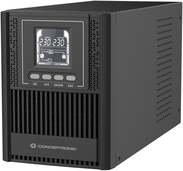 Conceptronic ZEUS52ES1K UPS διπλής μετατροπής (online) 1 kVA 900 W 3 x πρίζα δικτύου
