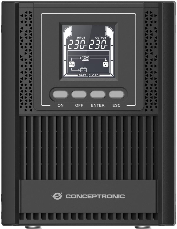 Conceptronic ZEUS52ES1K UPS διπλής μετατροπής (online) 1 kVA 900 W 3 x πρίζα δικτύου