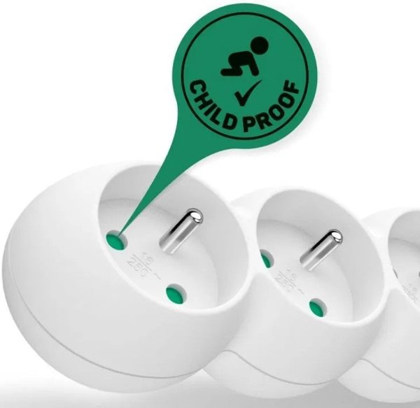 CONNECT IT prodlužovací kabel 230 V, 3 zásuvky, 1,5 m, s vypínačem (bílý)