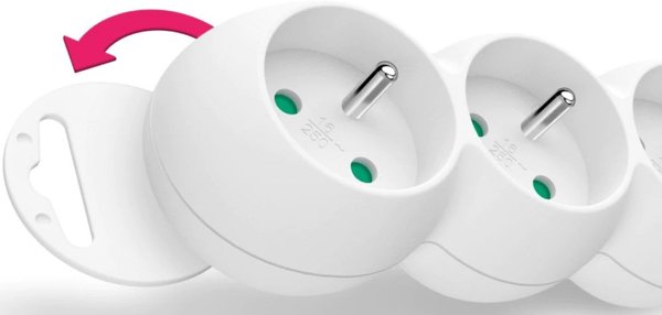 CONNECT IT prodlužovací kabel 230 V, 3 zásuvky, 1,5 m, s vypínačem (bílý)