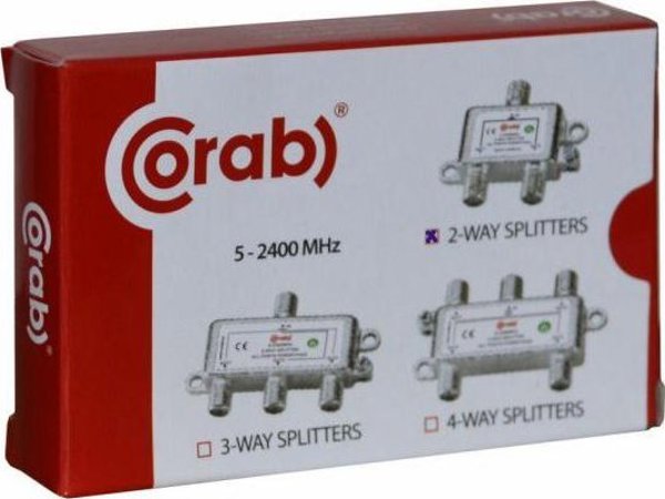CORAB Rozgaleznik sygnalu splitter 5-2400Mhz 2 wyjscia power pass CORAB