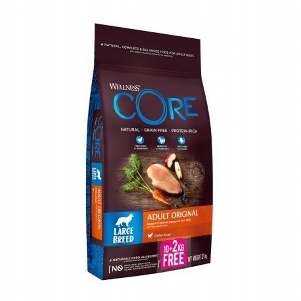 Core Adult Original sucha karma dla duzych psow kurczak 10+2 kg