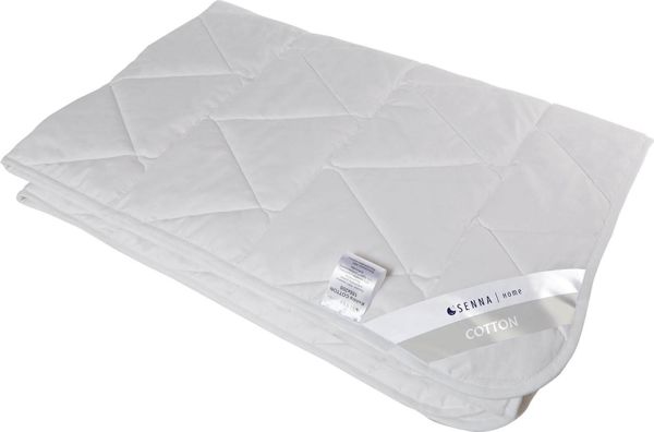 NoName Πάπλωμα Ολόχρονης Χρήσης 100% Βαμβάκι Percale, 155x200cm, Λευκό με Γεωμετρικές Ραφές