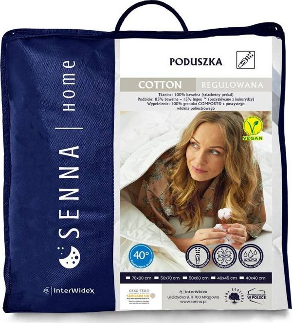 NoName Ρυθμιζόμενο Μαξιλάρι Cotton 40x40εκ. 100% Βαμβακερό Λευκό με Διακοσμητικές Ραφές