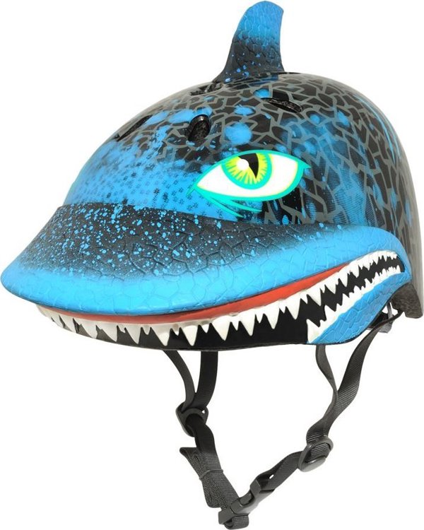 C-PREME Κράνος Παιδικό Shark Attax, Μαύρο, Μέγεθος S (50-54 cm), 5+ Ετών