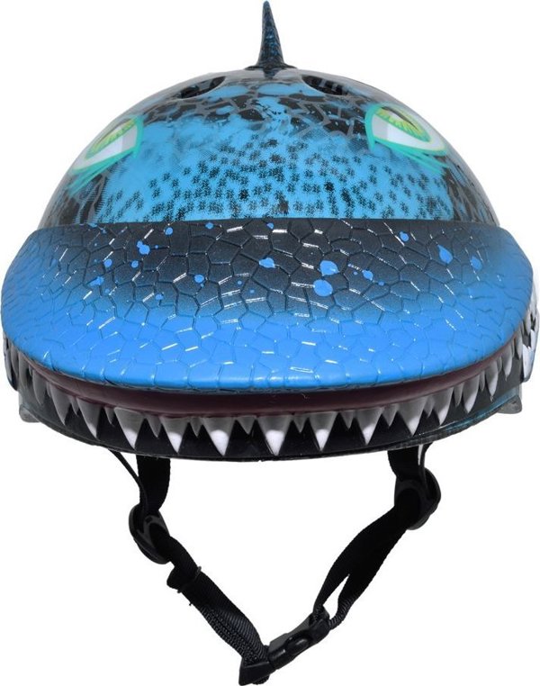 C-PREME Κράνος Παιδικό Shark Attax, Μαύρο, Μέγεθος S (50-54 cm), 5+ Ετών