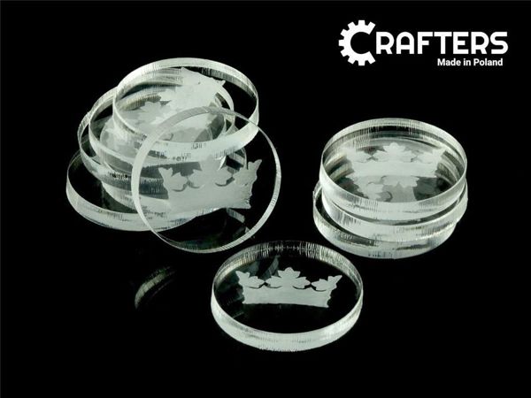 Crafters Crafters: Ακρυλικοί δείκτες - Διαφανείς - Κορώνα (10)