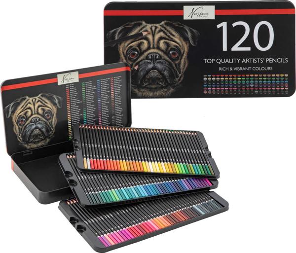 Craft Sensations Σετ ξυλομπογιές 120 τεμαχίων σε μεταλλικό κουτί