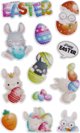 Craft with Fun OZDOBA DEK NAKLEJKI PUFFY ZAJACZ 12SZT CF 12/288