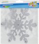 Craft with Fun OZDOBA BN NAKLEJKI NA SZYBE 21X21 SREB CF 12/144
