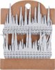 Craft With Fun Διακοσμητική Γιρλάντα-Σοπλάκια, 2m x 4cm, Ασημί
