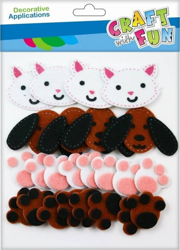 Craft with Fun CF OZDOBA DEK FILC KOTEK SPRZYL 24SZT MIX 12/288
