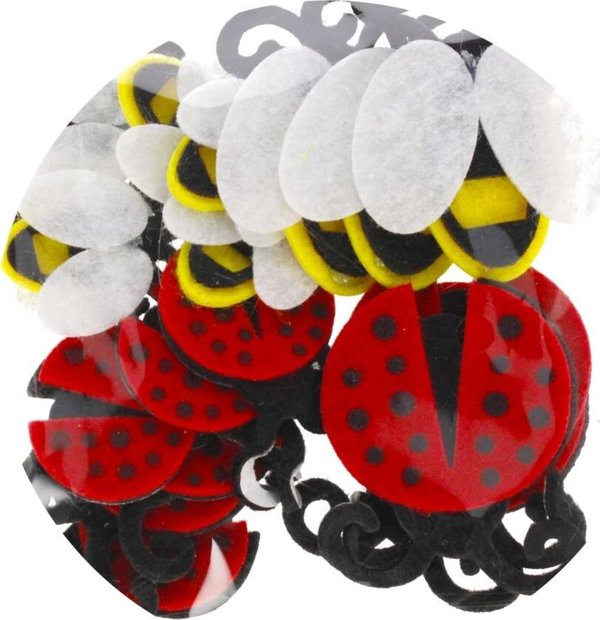 Craft With Fun Διακοσμητικά Τσόχινα Μέλισσα σε Σύρμα, 18τμχ, Για Χειροτεχνίες και Διακόσμηση